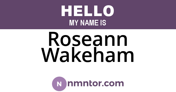 Roseann Wakeham