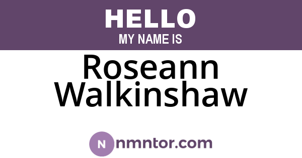 Roseann Walkinshaw