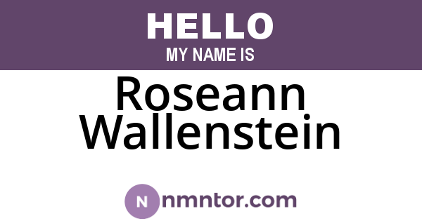 Roseann Wallenstein