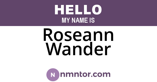 Roseann Wander