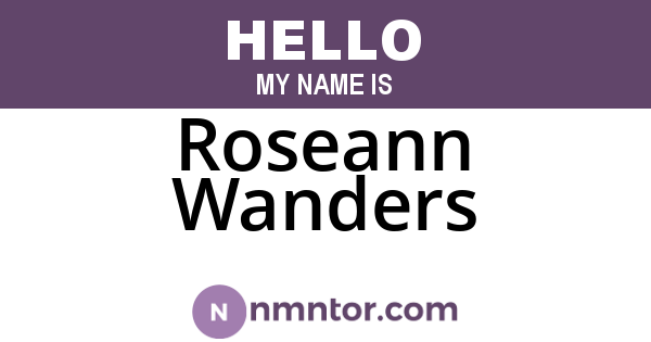 Roseann Wanders