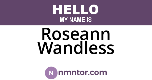 Roseann Wandless