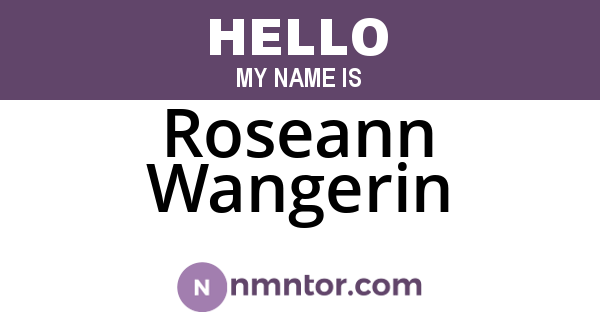 Roseann Wangerin