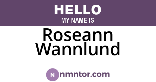 Roseann Wannlund