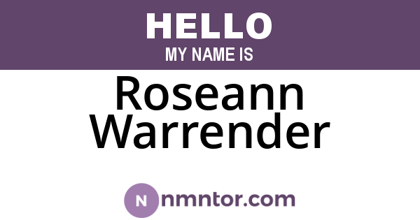 Roseann Warrender