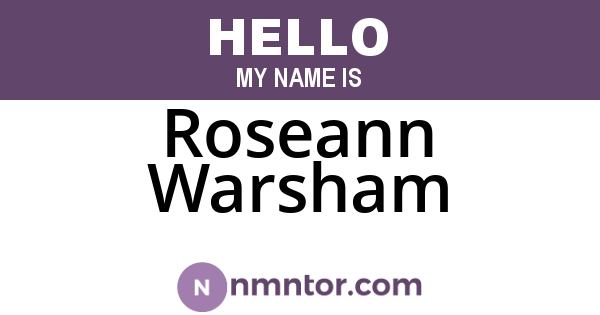 Roseann Warsham