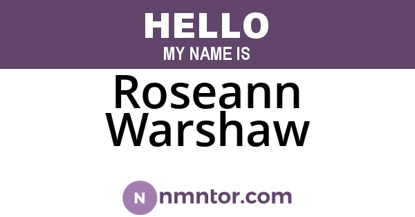 Roseann Warshaw