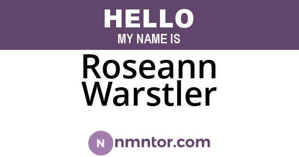 Roseann Warstler