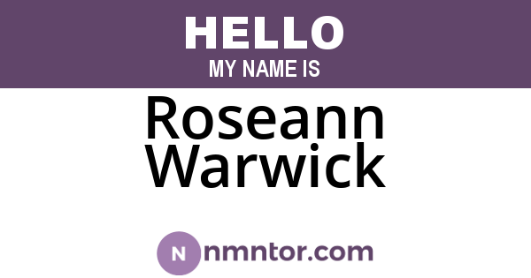 Roseann Warwick