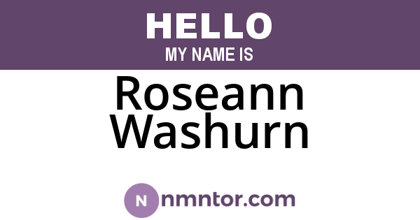 Roseann Washurn