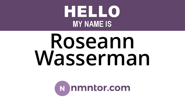 Roseann Wasserman