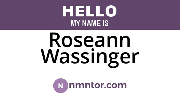Roseann Wassinger
