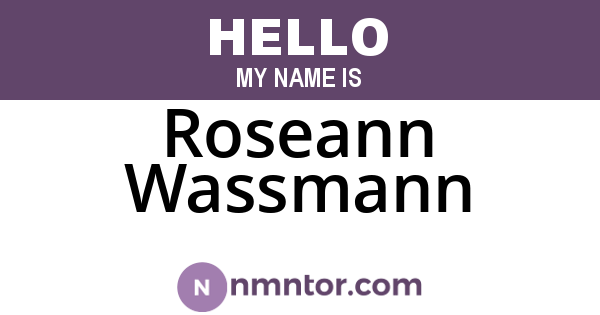 Roseann Wassmann