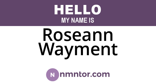 Roseann Wayment