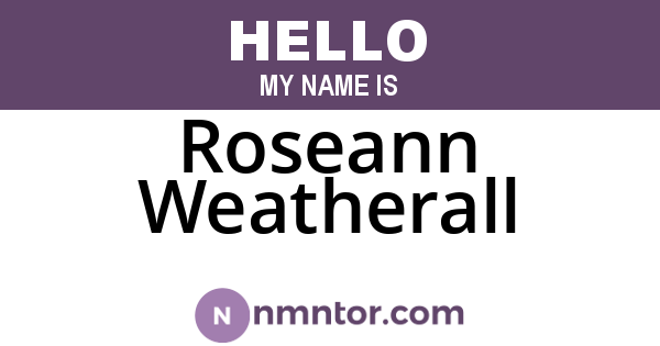 Roseann Weatherall