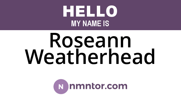 Roseann Weatherhead