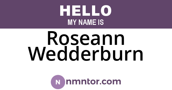 Roseann Wedderburn