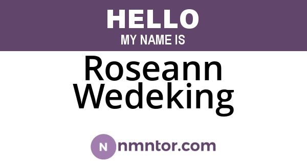 Roseann Wedeking