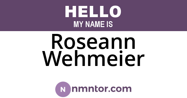 Roseann Wehmeier
