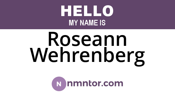 Roseann Wehrenberg