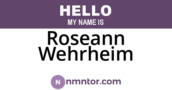 Roseann Wehrheim