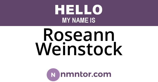 Roseann Weinstock