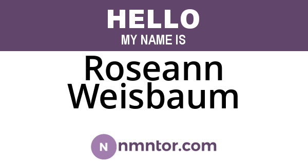 Roseann Weisbaum