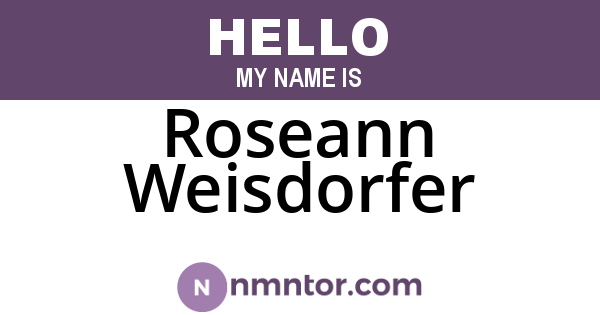 Roseann Weisdorfer
