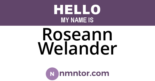 Roseann Welander