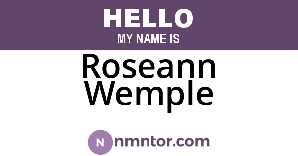 Roseann Wemple