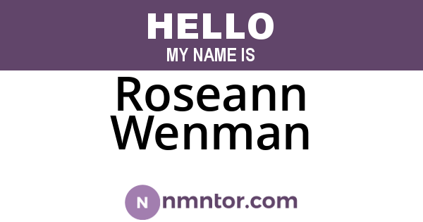 Roseann Wenman