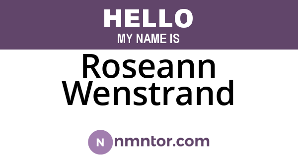 Roseann Wenstrand