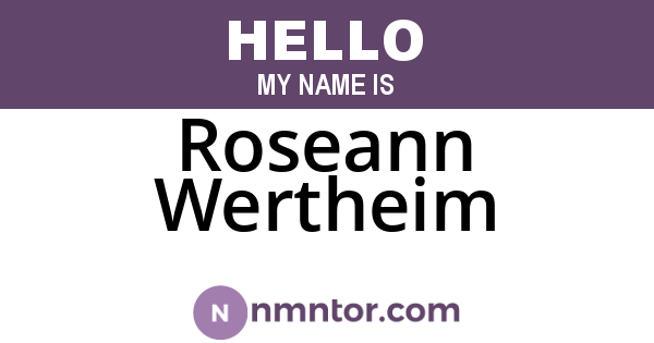 Roseann Wertheim