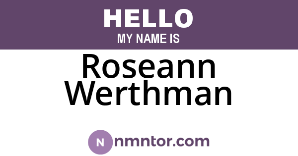 Roseann Werthman