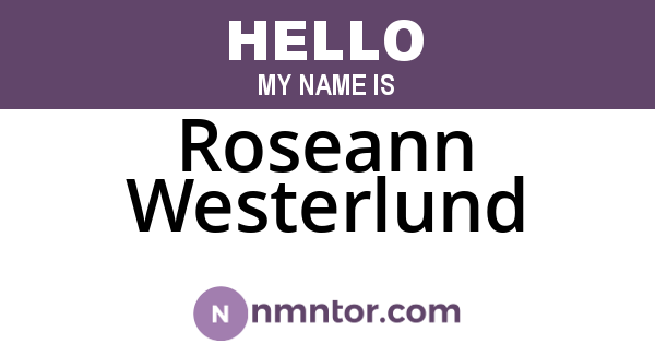 Roseann Westerlund