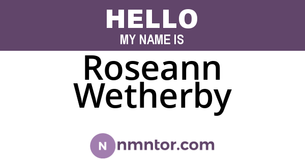 Roseann Wetherby