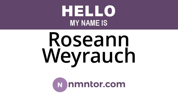Roseann Weyrauch