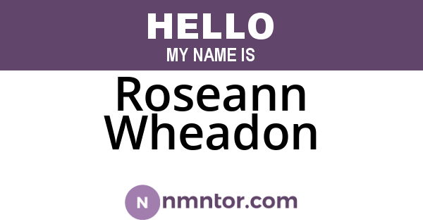 Roseann Wheadon