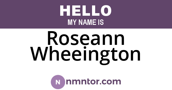 Roseann Wheeington