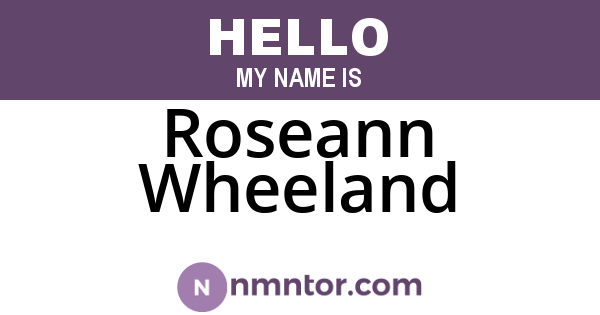 Roseann Wheeland