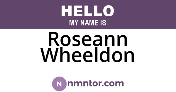 Roseann Wheeldon