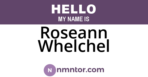 Roseann Whelchel