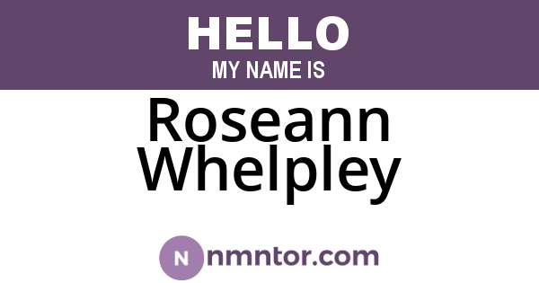 Roseann Whelpley