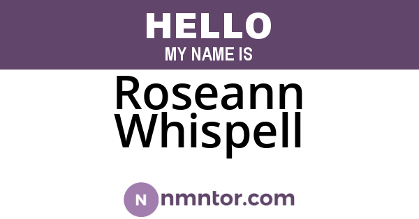 Roseann Whispell