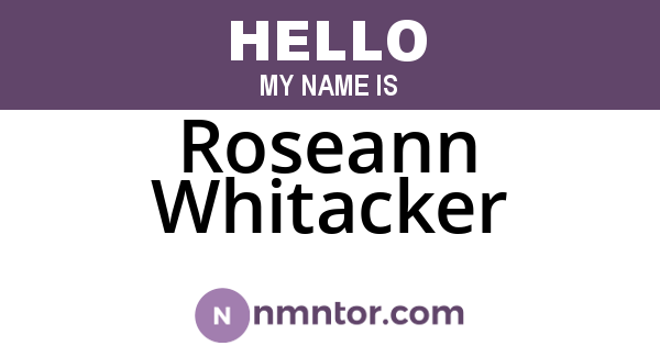 Roseann Whitacker