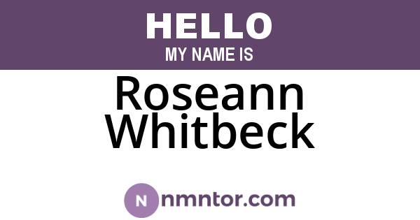 Roseann Whitbeck