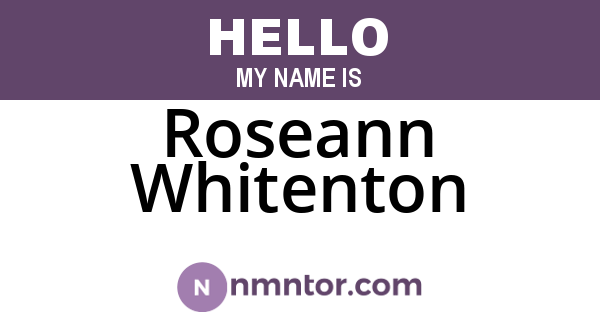 Roseann Whitenton