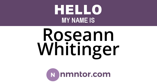 Roseann Whitinger