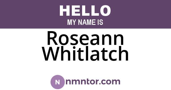 Roseann Whitlatch