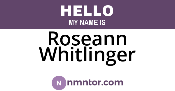 Roseann Whitlinger